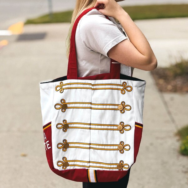 Buttons Vintage Cardinal Marching Band Tote